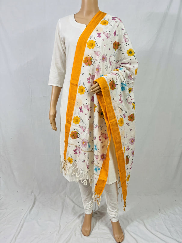 Mangalagiri Kalamkari Cotton Dupatta | 2.5 Mtrs | Handloom Heritage
