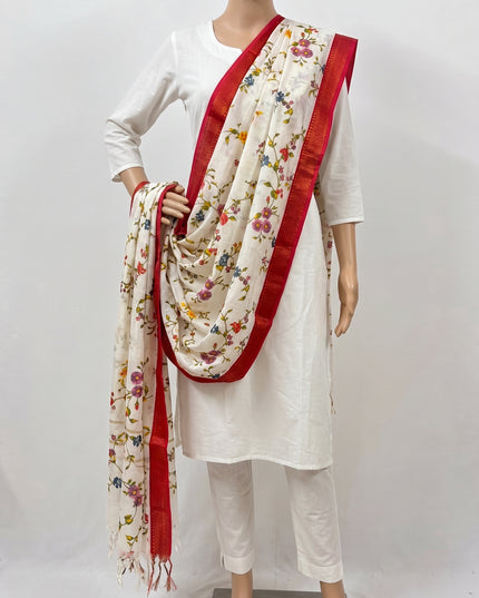 Mangalagiri Kalamkari Cotton Dupatta | 2.5 Mtrs | Handloom Heritage