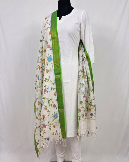 Mangalagiri Kalamkari Cotton Dupatta | 2.5 Mtrs | Handloom Heritage