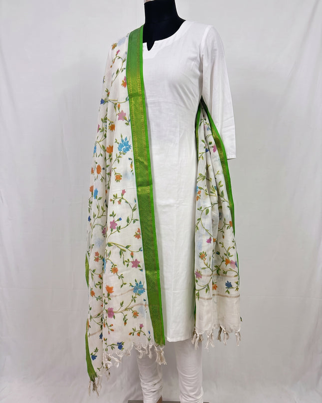 Mangalagiri Kalamkari Cotton Dupatta | 2.5 Mtrs | Handloom Heritage