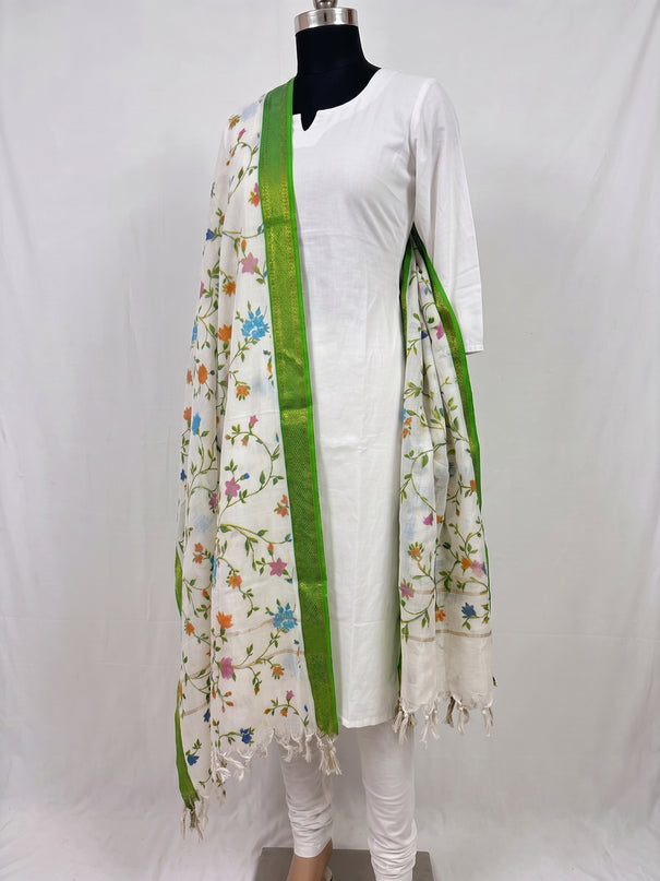 Mangalagiri Kalamkari Cotton Dupatta | 2.5 Mtrs | Handloom Heritage