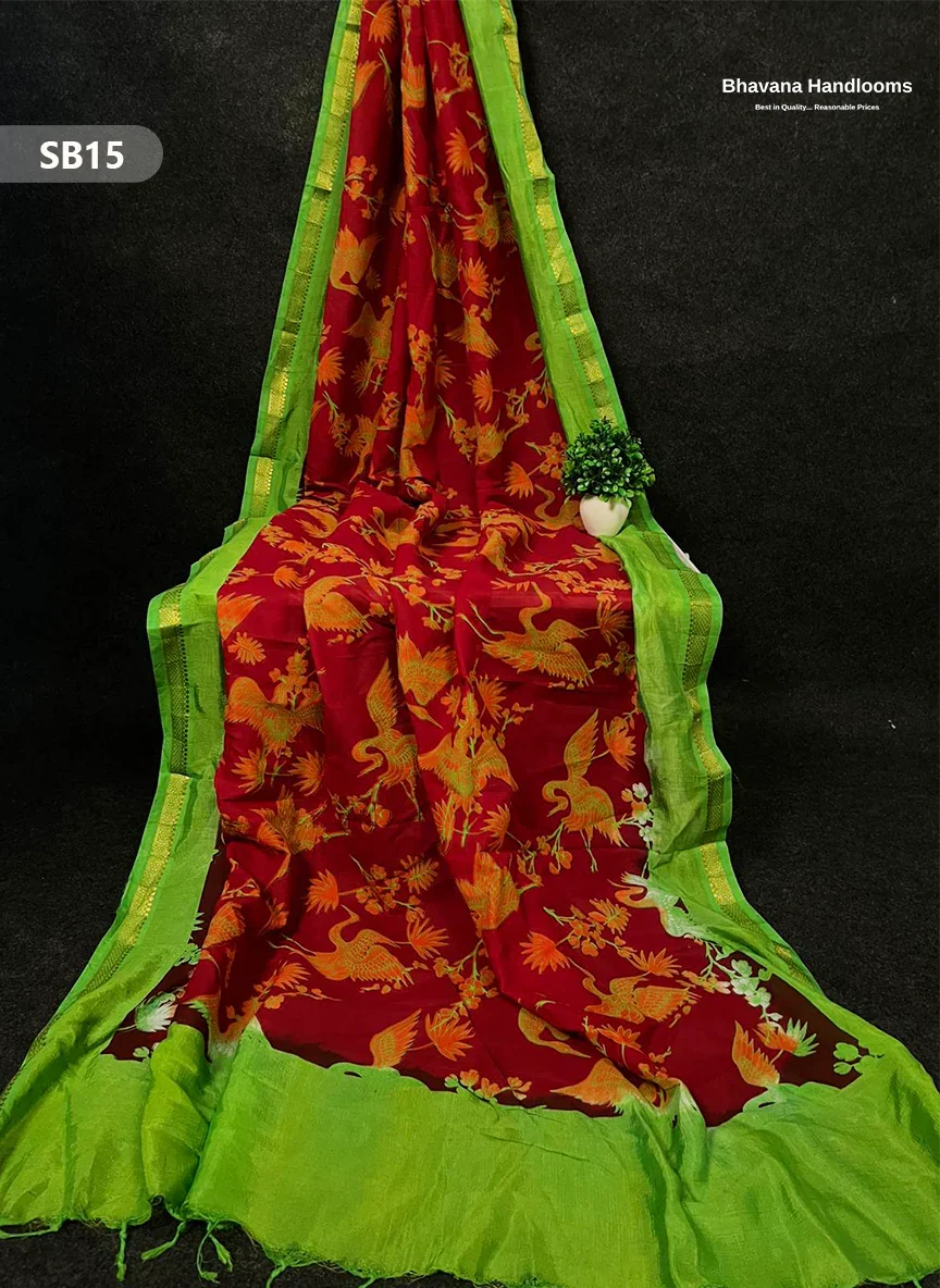 Pinkish Red Color Kalamkari Silk Dupatta for Women | Traditional Wear
