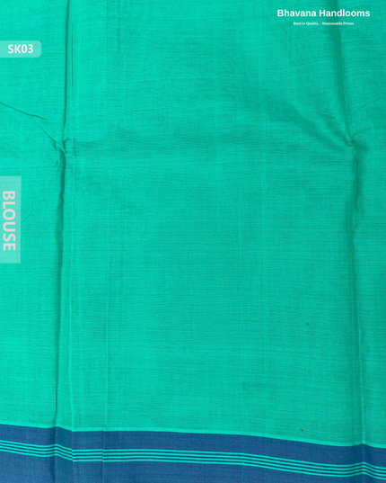 Premium Khadi Cotton Saree in Light Green | Handwoven Elegance – Bhavana Handlooms