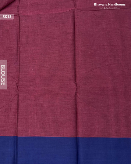 Premium Khadi Cotton Saree in Maroon | Handwoven Elegance – Bhavana Handlooms