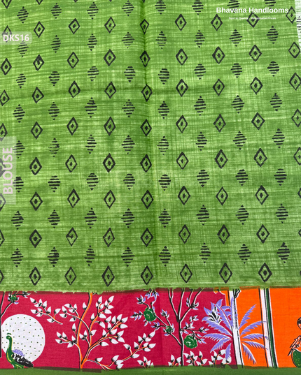 Pure 120 Count Cotton Kota Saree with Digital Print | Red Printed Saree