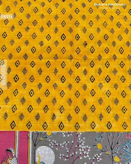 Pure 120 Count Cotton Kota Saree with Digital Print | Gray Printed Saree