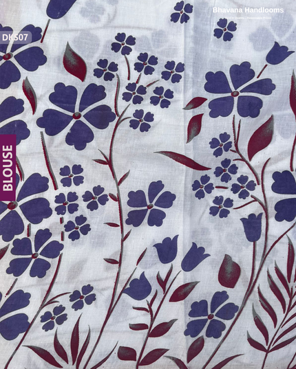 Pure 120 Count Cotton Kota Saree with Digital Print | Sea Green Printed Saree