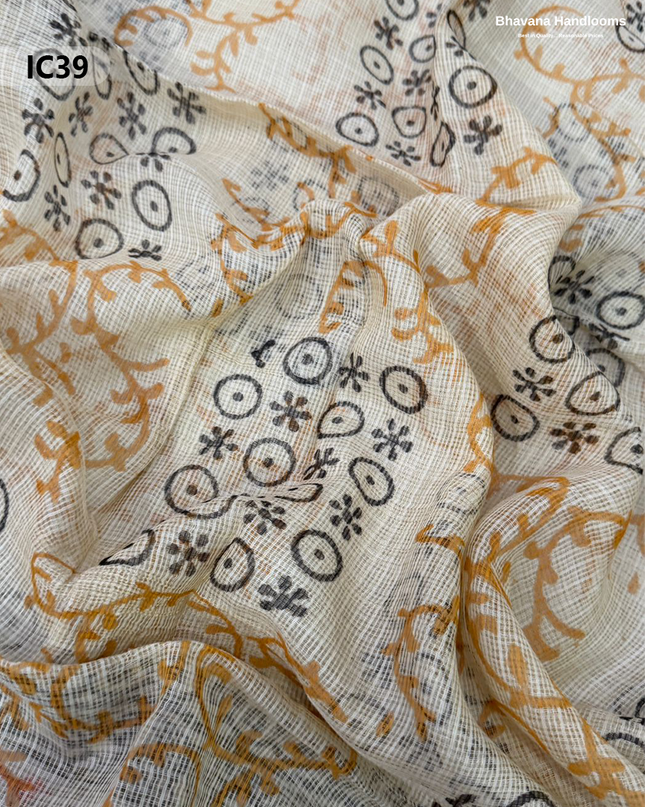 Premium Jaipur Cotton Dress Material with Soft Kota Dupatta with Orange Red Colour Top