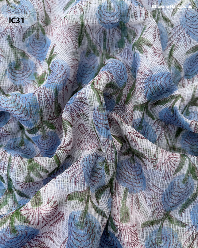 Premium Jaipur Cotton Dress Material with Soft Kota Dupatta with Greenish Blue Colour Top