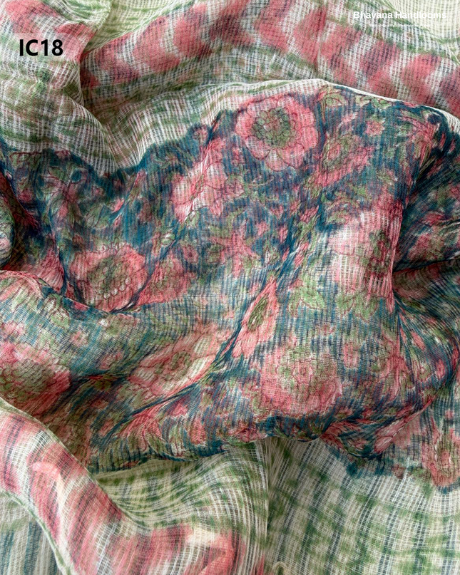 Premium Jaipur Cotton Dress Material with Soft Kota Dupatta with Sea Green Colour Top