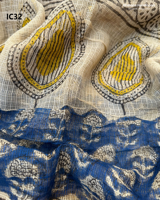 Premium Jaipur Cotton Dress Material with Soft Kota Dupatta with Blue Colour Top