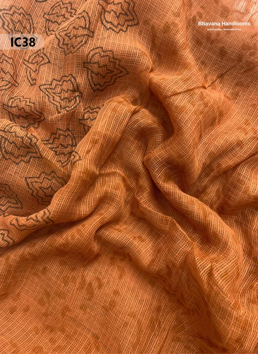 Premium Jaipur Cotton Dress Material with Soft Kota Dupatta with Orange Colour Top