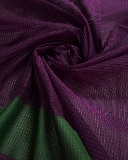 Mangalagiri Cotton Dress Material with Missing Checks Dupatta – Premium Unstitched Suit Set Grren Colour