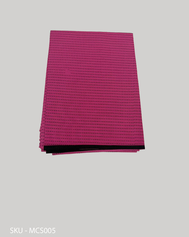 Premium Meena Cotton Printed Saree in Rani Pink Colour | Elegant Traditional Ethnic Wear