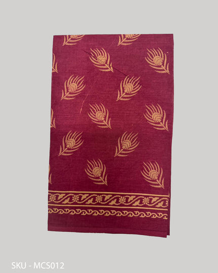Premium Meena Cotton Printed Saree in Mustard Yellow Colour | Elegant Traditional Ethnic Wear