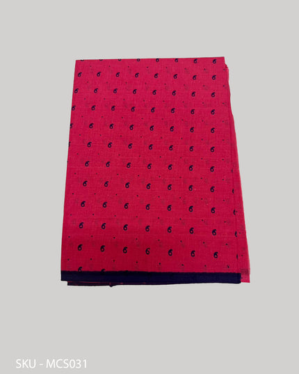 Premium Meena Cotton Printed Saree in Rani Pink Colour | Elegant Traditional Ethnic Wear