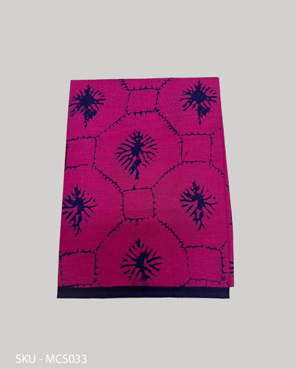 Premium Meena Cotton Printed Saree in Rani Pink Colour | Elegant Traditional Ethnic Wear