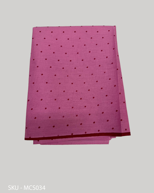 Premium Meena Cotton Printed Saree in Baby pink Colour | Elegant Traditional Ethnic Wear