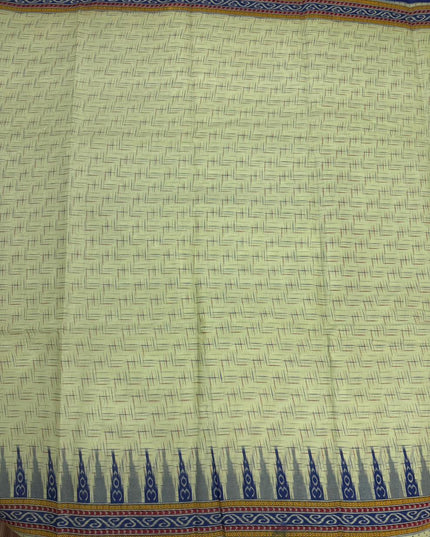 Premium Meena Cotton Printed Saree in Pista Green Colour | Elegant Traditional Ethnic Wear