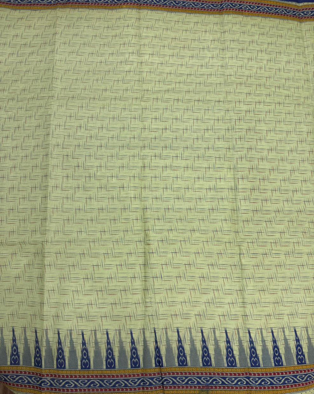 Premium Meena Cotton Printed Saree in Pista Green Colour | Elegant Traditional Ethnic Wear