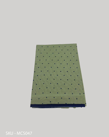 Premium Meena Cotton Printed Saree in Pista Green Colour | Elegant Traditional Ethnic Wear
