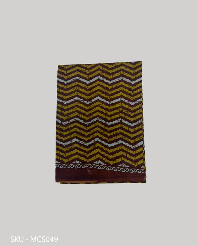 Premium Meena Cotton Printed Saree in Coffee Brown Colour | Elegant Traditional Ethnic Wear