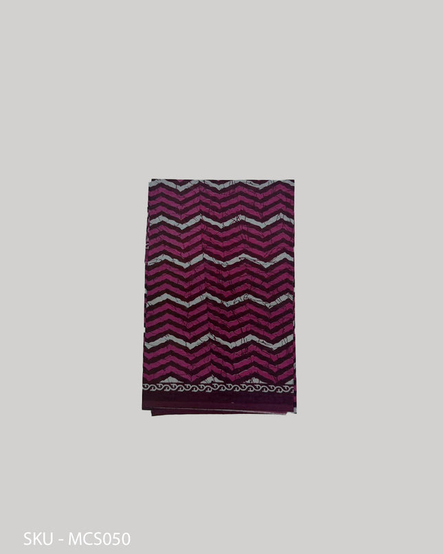 Premium Meena Cotton Printed Saree in Mauve Purple Colour | Elegant Traditional Ethnic Wear