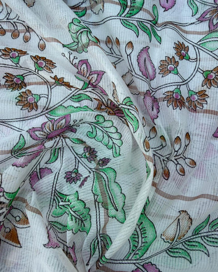 Pure Mangalagiri Cotton Dress Material in Brown Color with Matching Dupatta