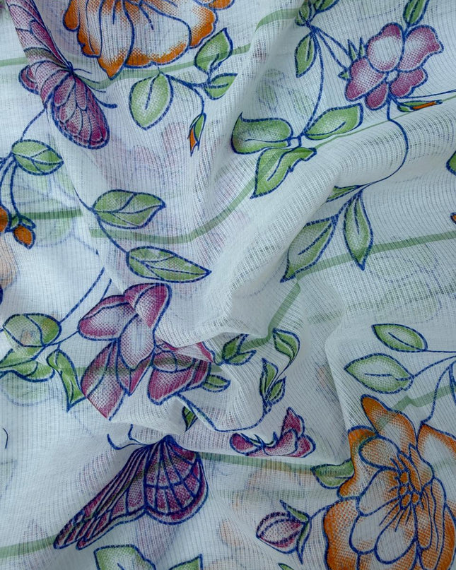 Pure Mangalagiri Cotton Dress Material in Cactus Green Color with Matching Dupatta