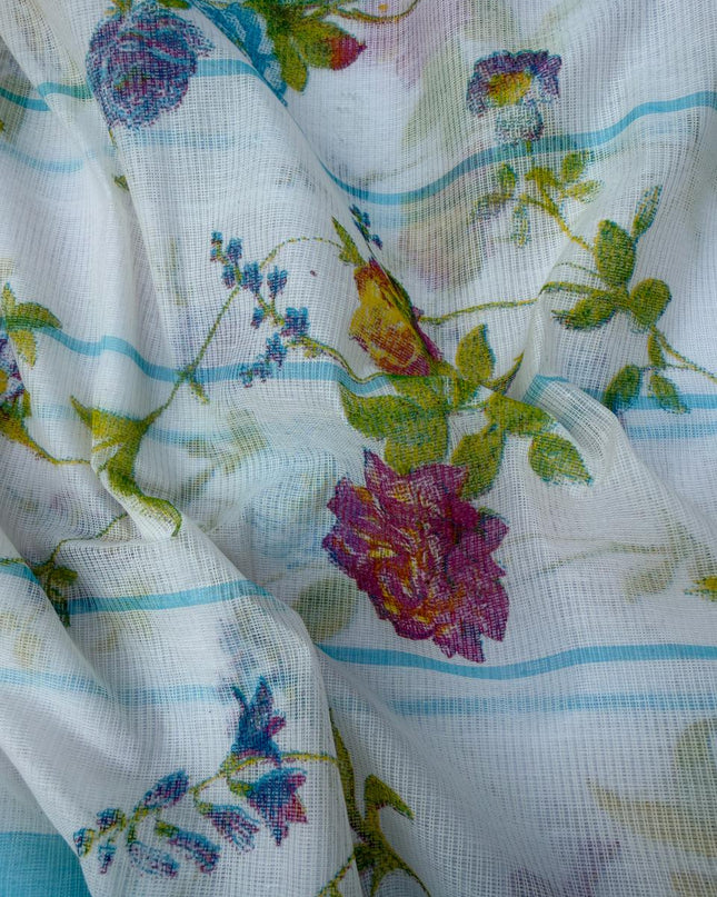 Pure Mangalagiri Cotton Dress Material in Sky Blue Color with Matching Dupatta