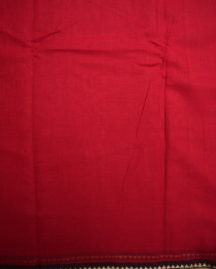 Narayanapet Mercerized Cotton Saree in Vibrant Rani Pink with Traditional Small Border | Soft Finish & Lightweight Drape