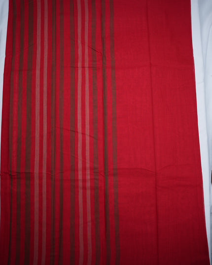 Narayanapet Mercerized Cotton Saree in Vibrant Rani Pink with Traditional Small Border | Soft Finish & Lightweight Drape