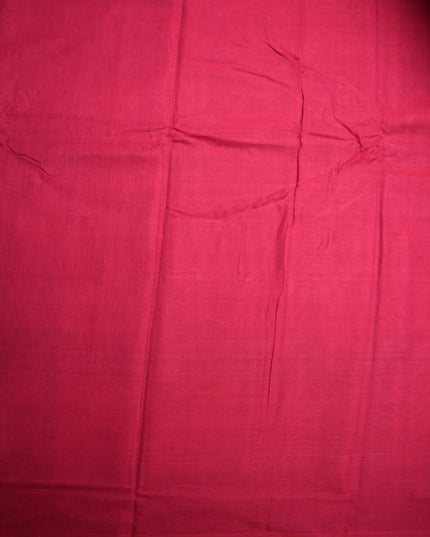 Narayanapet Mercerized Cotton Saree in Deep Rani Pink with Traditional Temple Border | Soft Finish & Lightweight Drape