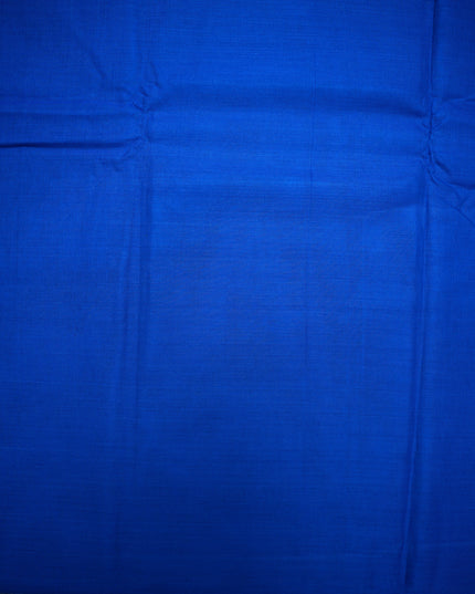 Premium Narayanapet Mercerized Cotton Saree in Royal Cobalt Blue with Elegant small Border | Soft Finish & Lightweight Drape