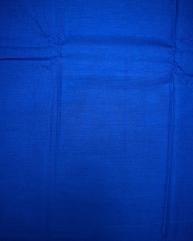Premium Narayanapet Mercerized Cotton Saree in Royal Cobalt Blue with Elegant small Border | Soft Finish & Lightweight Drape