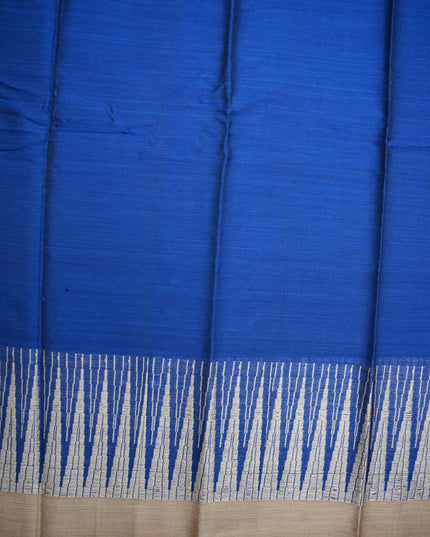 Narayanapet Mercerized Cotton Saree in Elegant Royal Blue with Rich Border | Soft Finish & Lightweight Drape