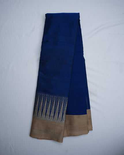 Narayanapet Mercerized Cotton Saree in Elegant Royal Blue with Rich Border | Soft Finish & Lightweight Drape