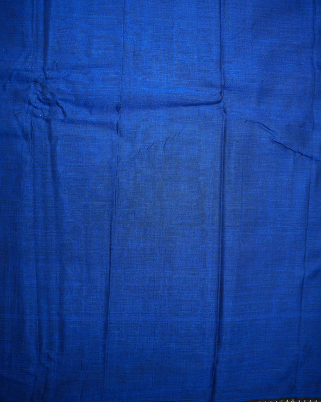 Narayanapet Mercerized Cotton Saree in Royal Blue with Traditional Small Border | Soft Finish & Lightweight Drape