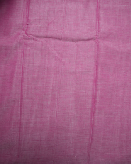 Narayanapet Mercerized Cotton Saree in Elegant Baby Pink with Traditional Small Border | Soft Finish & Lightweight Drape