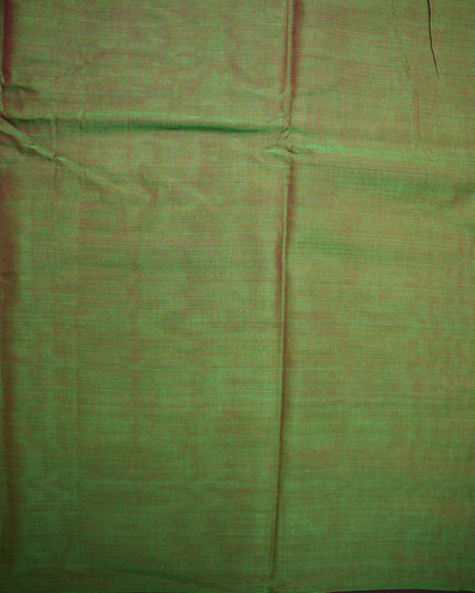 Narayanapet Mercerized Cotton Saree in Elegant Olive Green with Traditional Small Border | Soft Finish & Lightweight Drape