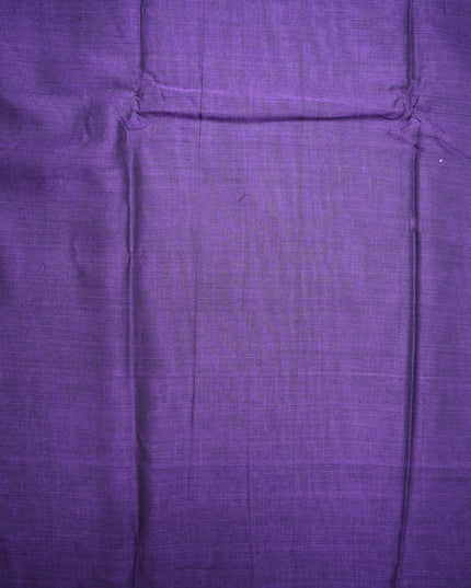 Premium Narayanapet Mercerized Cotton Saree in Royal Purple with Elegant Small Border | Soft Finish & Lightweight Drape