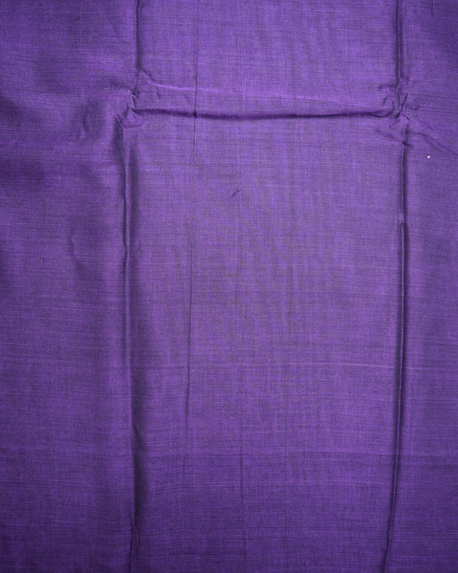 Premium Narayanapet Mercerized Cotton Saree in Royal Purple with Elegant Small Border | Soft Finish & Lightweight Drape