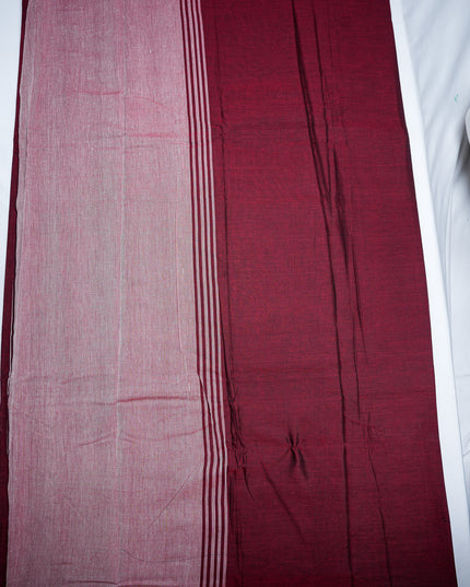 Premium Narayanapet Mercerized Cotton Saree in Deep Emerald Green with Elegant Small Border | Soft Finish & Lightweight Drape