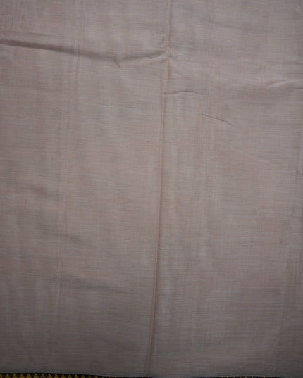 Narayanapet Mercerized Cotton Saree in Elegant Cream Beige with Traditional Small Border | Soft Finish & Lightweight Drape