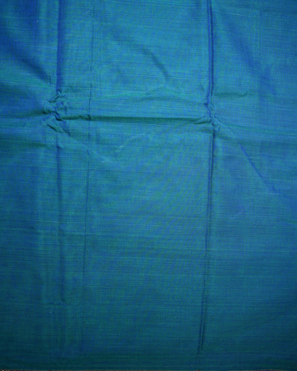 Narayanapet Mercerized Cotton Saree in Elegant Deep Teal Blue with Traditional Small Border | Soft Finish & Lightweight Drape
