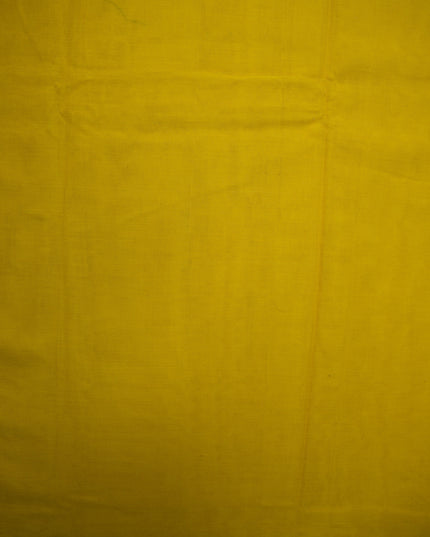 Premium Narayanapet Mercerized Cotton Saree in Bright Mustard Yellow with Elegant Small Border | Soft Finish & Lightweight Drape
