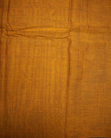 Narayanapet Mercerized Cotton Saree in Elegant Mustard Brown with Traditional Small Border | Soft Finish & Lightweight Drape