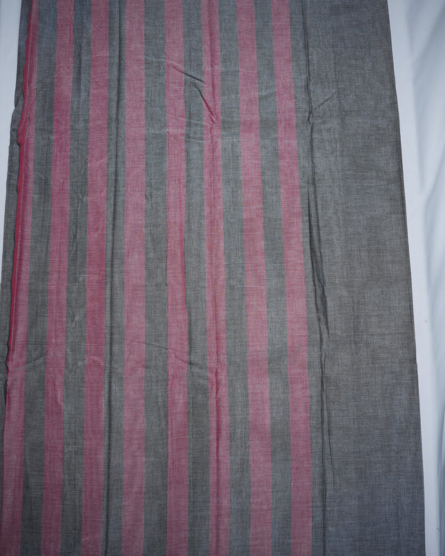Premium Narayanapet Mercerized Cotton Saree in Elegant Ash Grey with Traditional Small Border | Soft Finish & Lightweight Drape