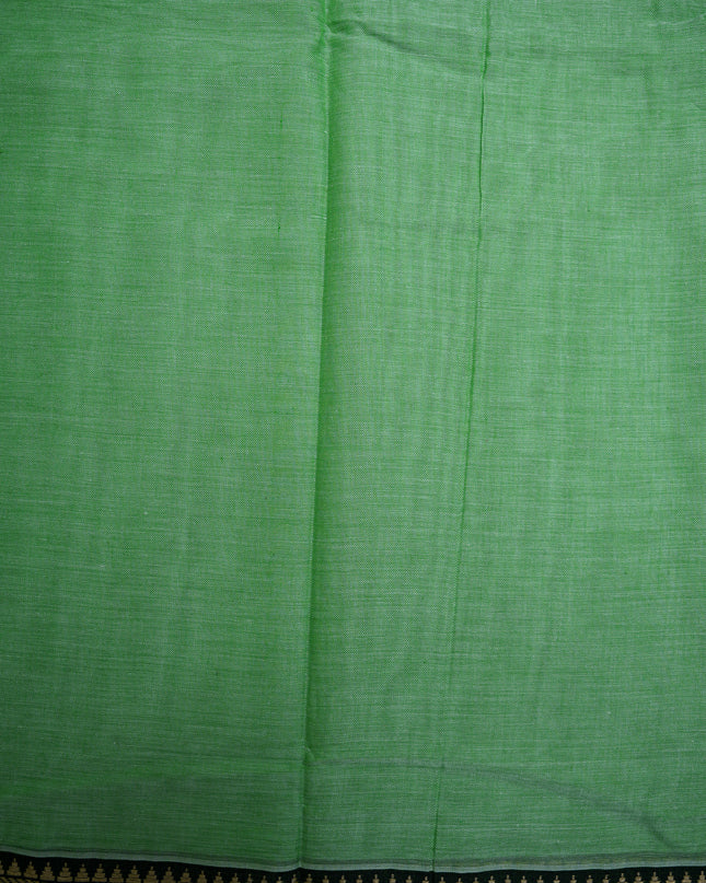 Premium Narayanapet Mercerized Cotton Saree in Refreshing Mint Green with Traditional Small Border | Soft Finish & Lightweight Drape