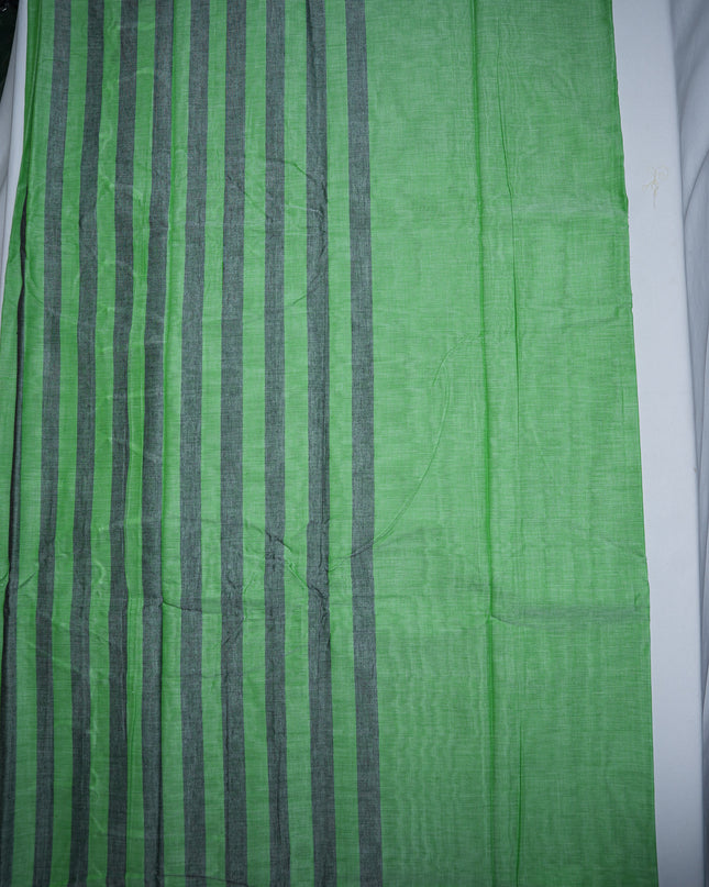 Premium Narayanapet Mercerized Cotton Saree in Refreshing Mint Green with Traditional Small Border | Soft Finish & Lightweight Drape